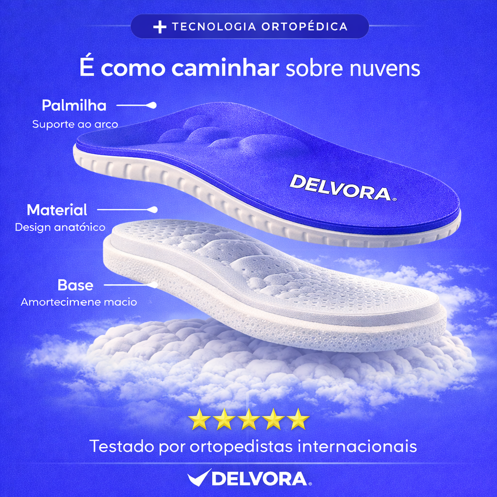 Palmilha Ortopédica Nasa 2.0 Delvora®